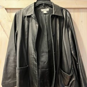 Like new Black Brooks Brothers leather jacket